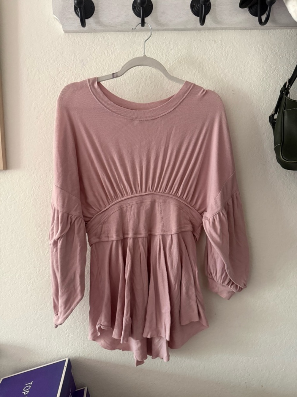 FP Batwing Pink Top with Cinch Waist